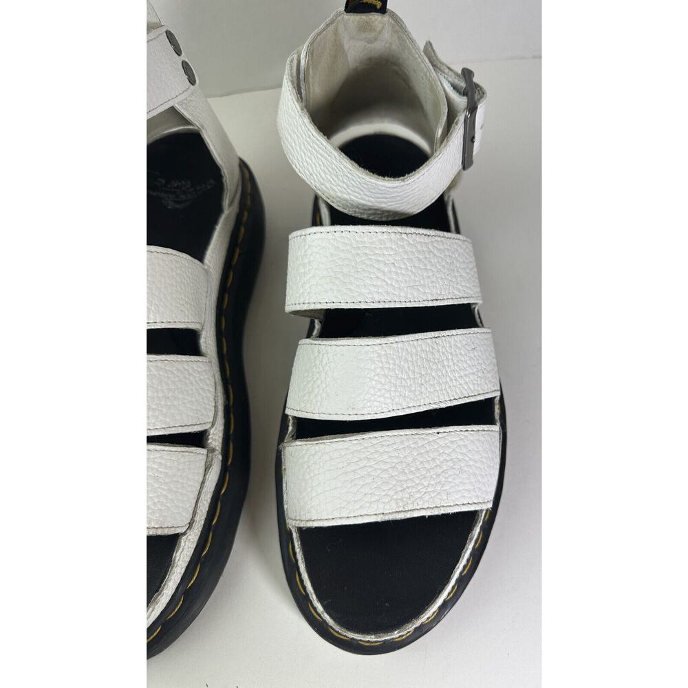 Doc Dr Martens Clarissa II Quad White Milled Nappa Leather Gladiator Sandals 11 - Picture 9 of 16